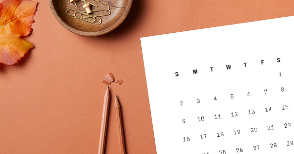 Blank, printable calendars for work or home with Canva